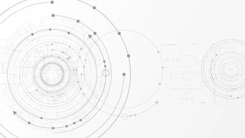 Circuit technology background with hi-tech digital Stock Illustration