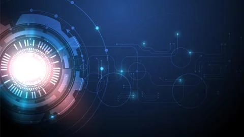 Circuit technology background with hi-tech digital Stock Illustration