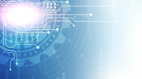 Circuit technology background with hi-tech digital Stock Illustration