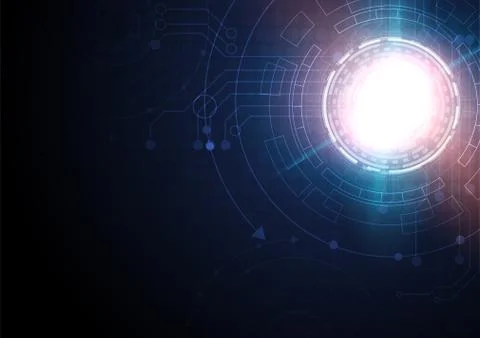 Circuit technology background with hi-tech digital Stock Illustration