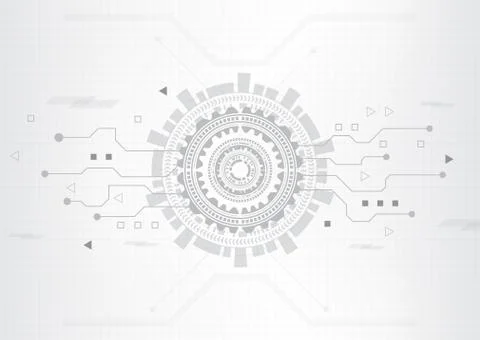 Circuit technology background with hi-tech digital data Stock Illustration