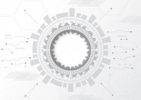 Circuit technology background with hi-tech digital data Stock Illustration