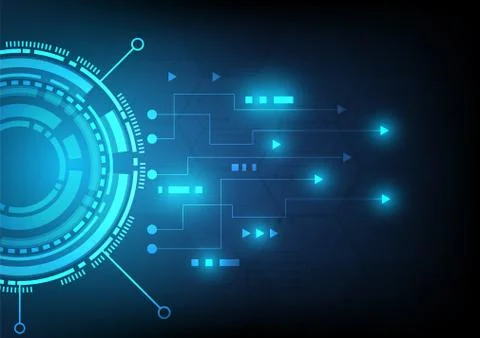 Circuit technology background with hi-tech digital data Stock Illustration