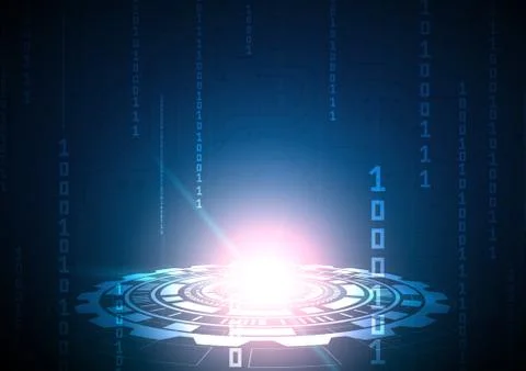 Circuit technology background with hi-tech digital data Stock Illustration