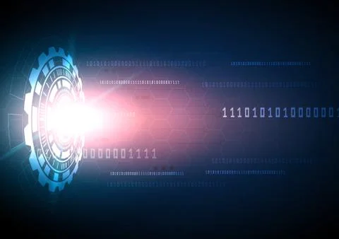 Circuit technology background with hi-tech digital data Stock Illustration