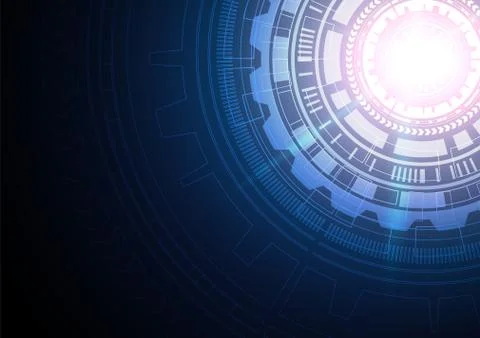 Circuit technology background with hi-tech digital data Stock Illustration