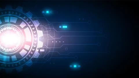 Circuit technology background with hi-tech digital data Stock Illustration