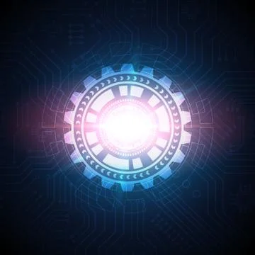 Circuit technology background with hi-tech digital data Stock Illustration