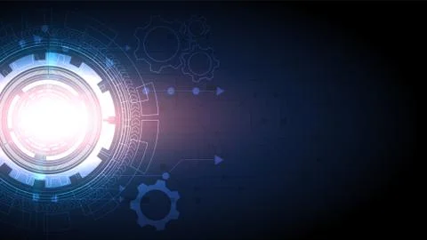 Circuit technology background with hi-tech digital data Stock Illustration