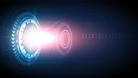 Circuit technology background with hi-tech digital data Stock Illustration