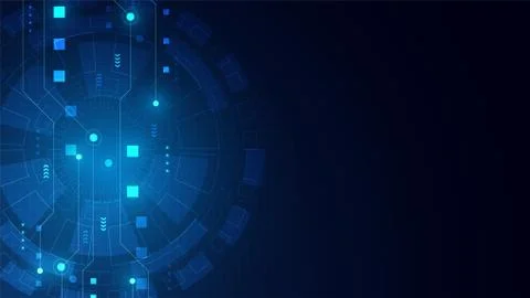 Circuit technology background with hi-tech digital data Stock Illustration