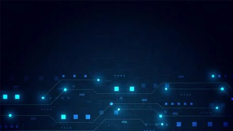 Circuit technology background with hi-tech digital data Stock Illustration