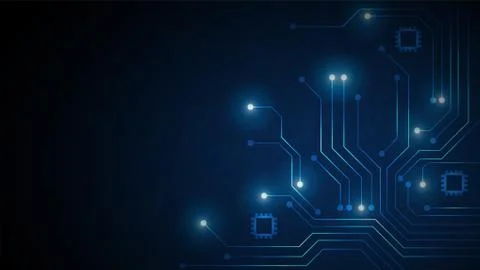 Circuit technology background with hi-tech digital data Stock Illustration