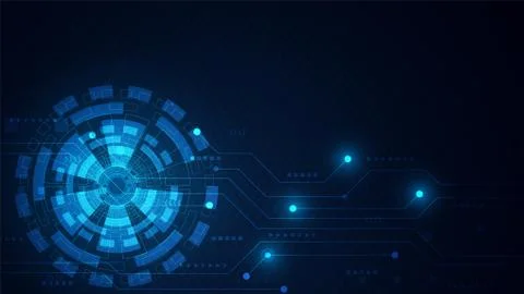 Circuit technology background with hi-tech digital data Stock Illustration