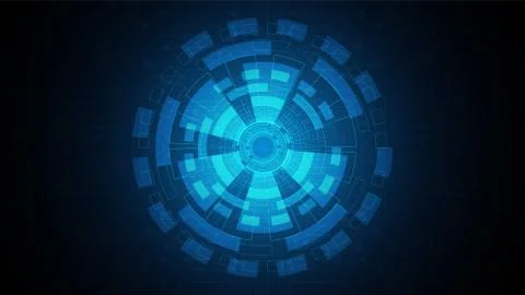 Circuit technology background with hi-tech digital data Illustrazione stock