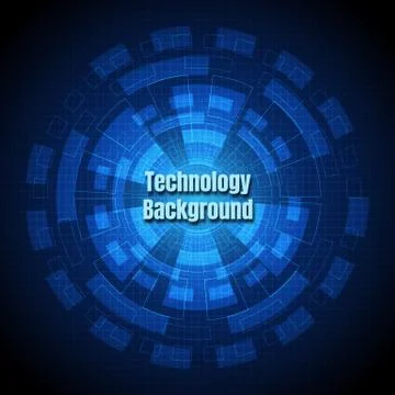 Circuit technology background with hi-tech digital data Stock Illustration