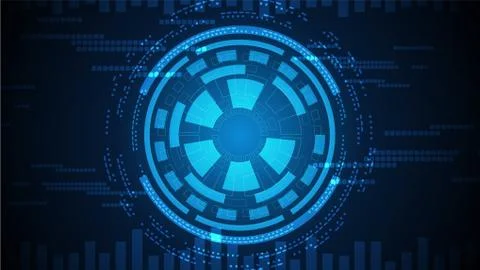 Circuit technology background with hi-tech digital data Stock Illustration