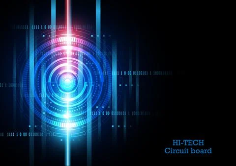 Circuit technology background with hi-tech digital data Stock Illustration