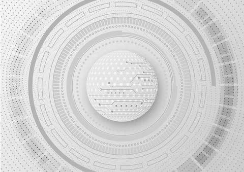 Circuit technology background with hi-tech digital data Stock Illustration