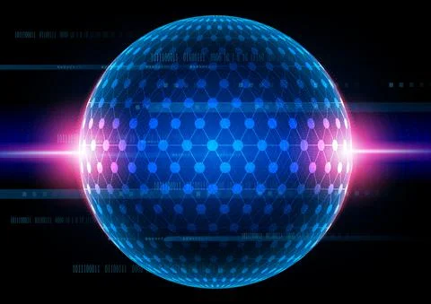 Circuit technology background with hi-tech digital data Stock Illustration