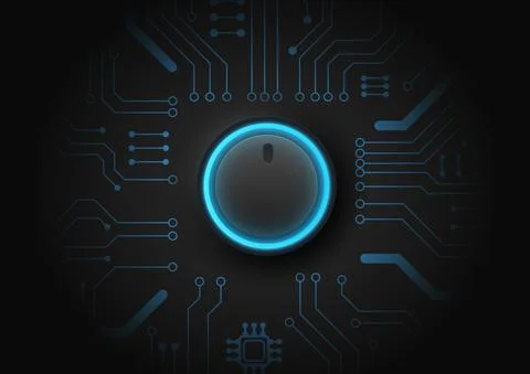 Circuit technology background with hi-tech digital data Stock Illustration