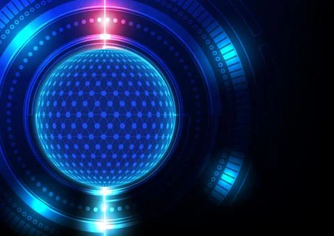 Circuit technology background with hi-tech digital data Stock Illustration