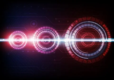 Circuit technology background with hi-tech digital data Stock Illustration