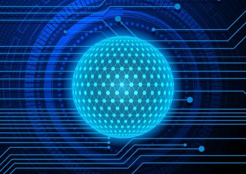 Circuit technology background with hi-tech digital data Stock Illustration
