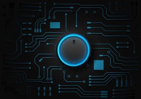 Circuit technology background with hi-tech digital data Stock Illustration