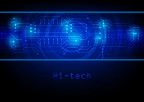 Circuit technology background with hi-tech digital data Stock Illustration