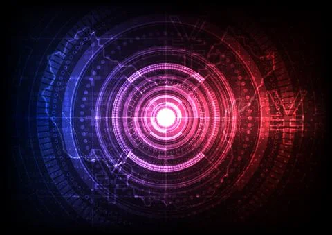 Circuit technology background with hi-tech digital data Stock Illustration