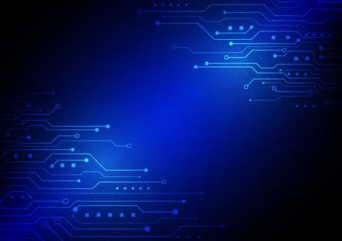 Circuit technology background with hi-tech digital data Stock Illustration