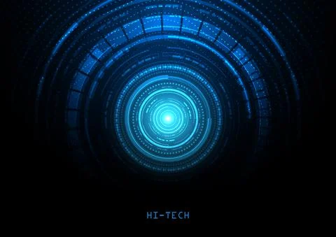 Circuit technology background with hi-tech digital data Stock Illustration