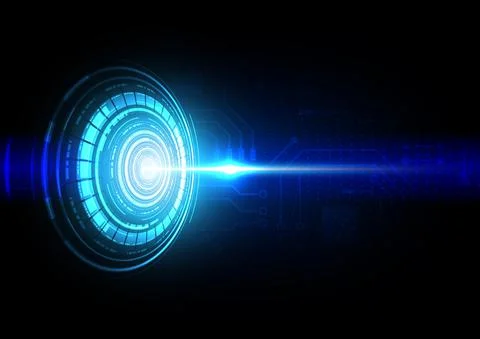 Circuit technology background with hi-tech digital data Stock Illustration