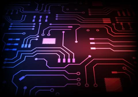 Circuit technology background with hi-tech digital data Stock Illustration