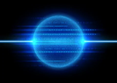 Circuit technology background with hi-tech digital data Stock Illustration