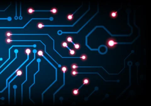 Circuit technology background with hi-tech digital data Stock Illustration