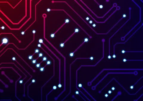 Circuit technology background with hi-tech digital data Stock Illustration