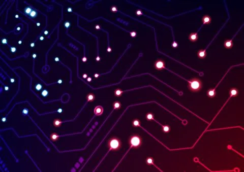 Circuit technology background with hi-tech digital data Stock Illustration