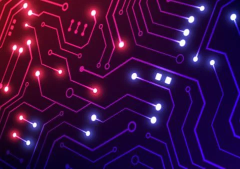 Circuit technology background with hi-tech digital data Stock Illustration