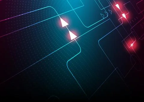 Circuit technology background with hi-tech digital Stock Illustration