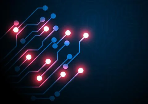 Circuit technology background with hi-tech digital data Stock Illustration