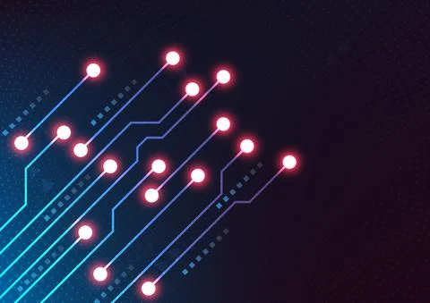 Circuit technology background with hi-tech digital data Stock Illustration