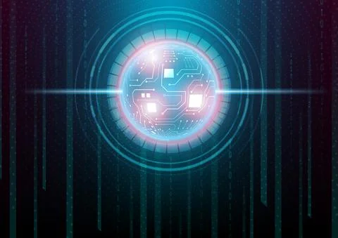 Circuit technology background with hi-tech digital Stock Illustration