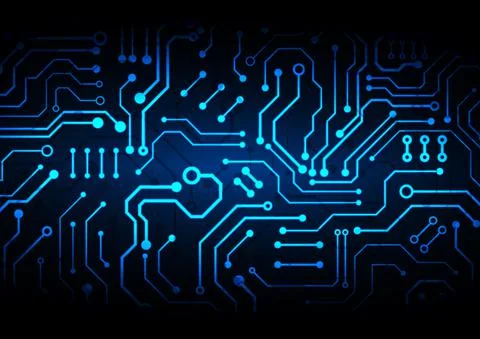 Circuit technology background with hi-tech digital data Stock Illustration