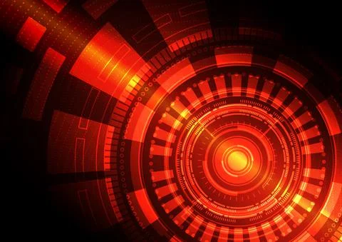 Circuit technology background with hi-tech digital data Stock Illustration