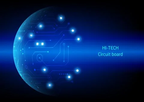 Circuit technology background with hi-tech digital data Stock Illustration