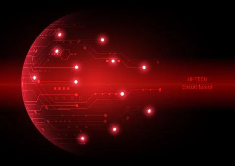 Circuit technology background with hi-tech digital data Stock Illustration