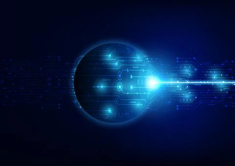 Circuit technology background with hi-tech digital Stock Illustration