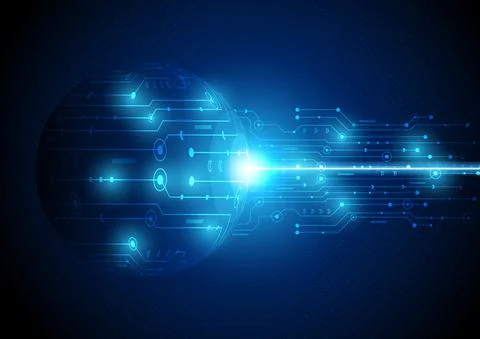 Circuit technology background with hi-tech digital Stock Illustration